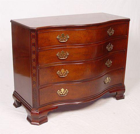 BAKER FURNITURE BANDED MAHOGANY