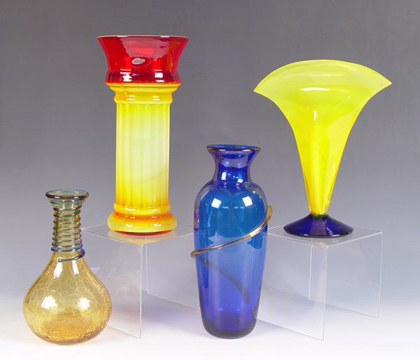 LOT OF FOUR BLENKO ART GLASS VASES  b8cea