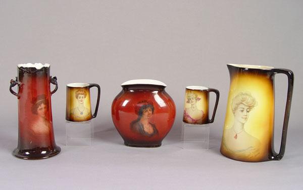 5 WARWICK CHINA IOGA WARE LADY PORTRAIT