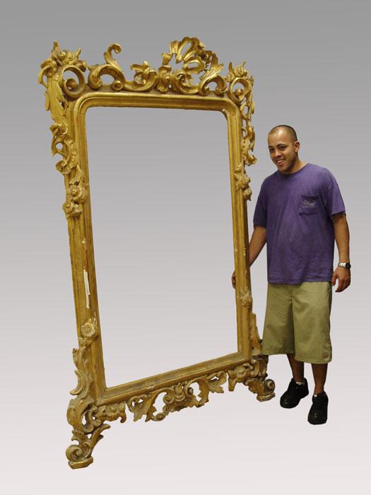 GOLD GILT MIRROR WITH ROCOCO CARVED b8f23