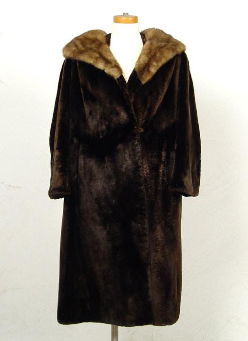 FULL LENGTH SEAL COAT WITH MINK