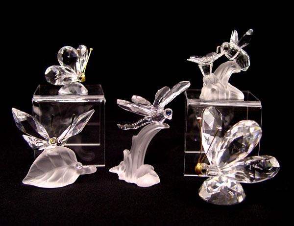 SWAROVSKI CRYSTAL 5 PC INSECT FIGURINES  b8f6a