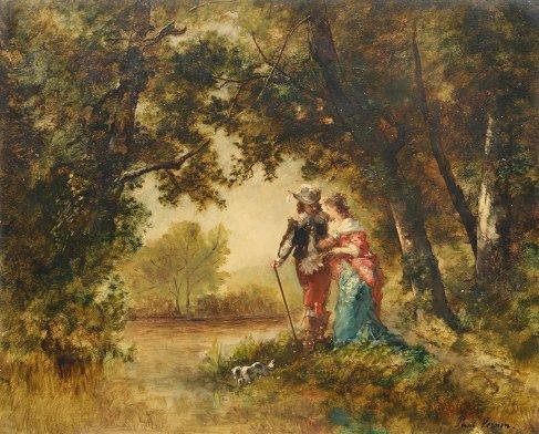 VERNON, Paul, (French, 1796-1875): Lovers