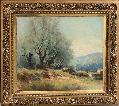 PANORAMIC LANDSCAPE PAINTING SIGNED