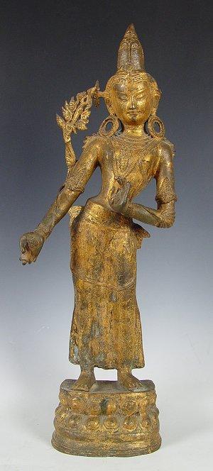 BRONZE DANCING WOMAN: Note ear.