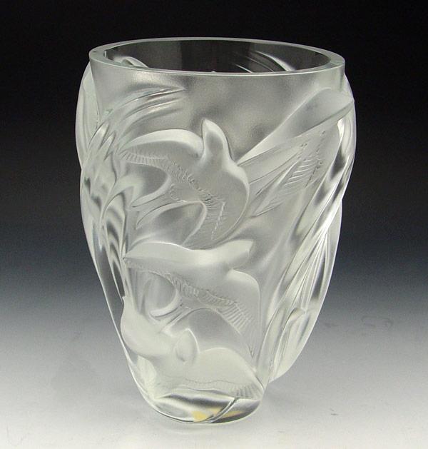 LALIQUE FRENCH ART GLASS MARTINETS