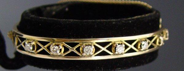 14K GOLD BANGLE BRACELET WITH DIAMONDS  b9056