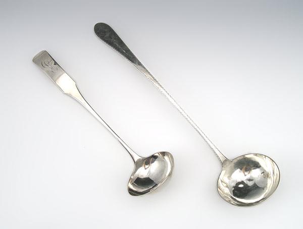 2 COIN SILVER LADLES To include b905b