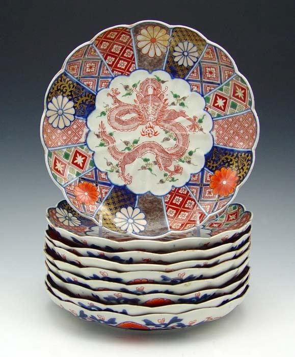 SET OF 10 JAPANESE IMARI PLATES  b9060