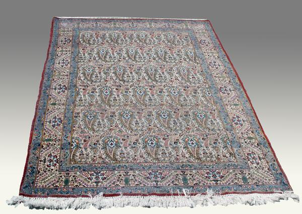 HAND TIED QUM RUG: Approx. 6' 8''