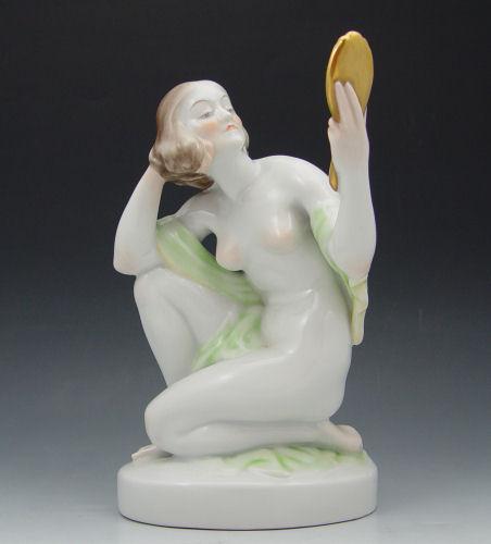 HUNGARIAN HEREND PORCELAIN NUDE