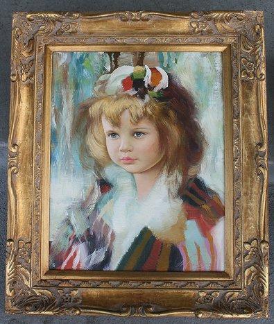 GREAT PORTRAIT PAINTING SIGNED b9089