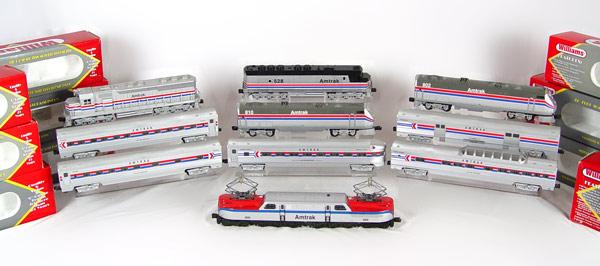 COLLECTION OF 10 WILLIAMS AMTRAK TRAINS