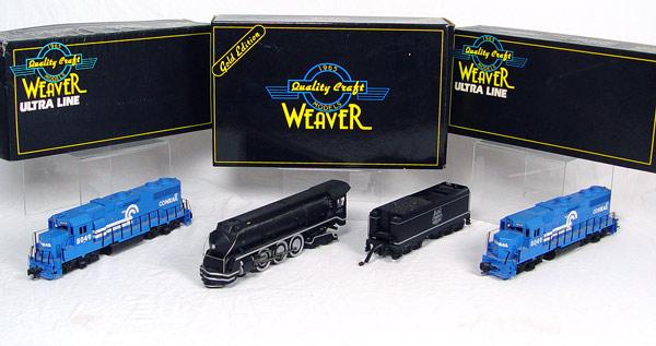 3 PIECE WEAVER TRAINS ENGINES IN b9090