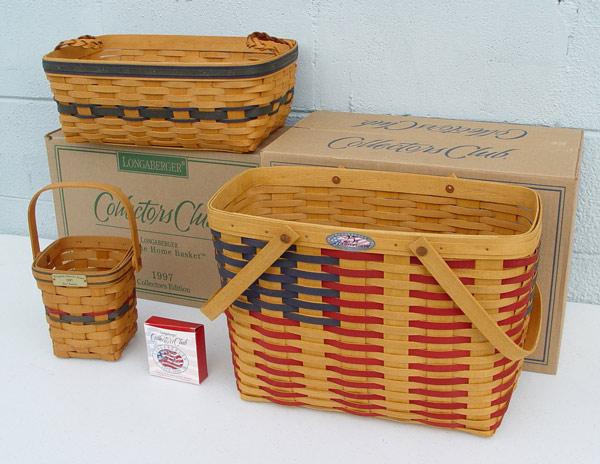 COLLECTION OF 3 LONGABERGER BASKETS  b90d2