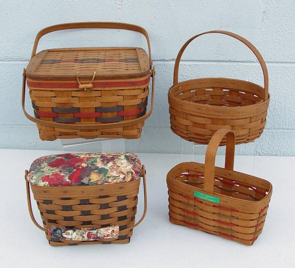 COLLECTION OF 4 LONGABERGER BASKETS: