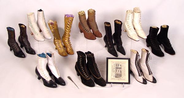 10 PAIRS VICTORIAN HIGH TOP SHOES  b8d29