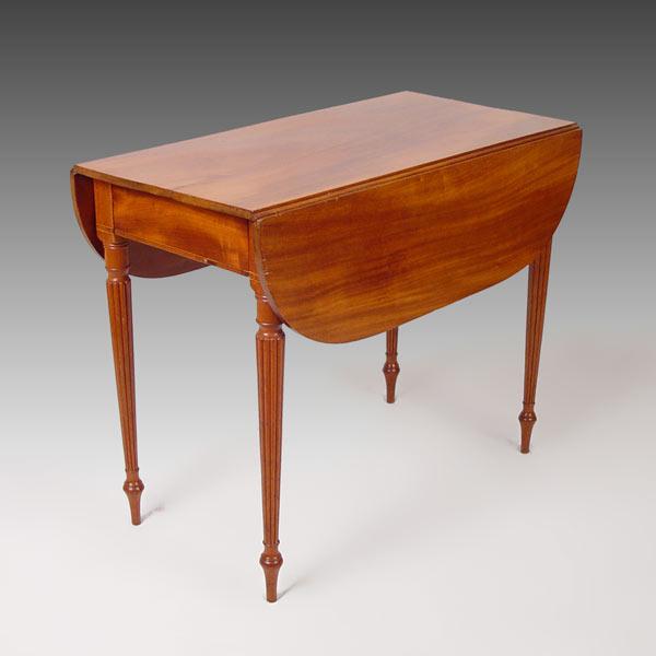 19TH C SHERATON TWO DRAWER DROP b8d2e