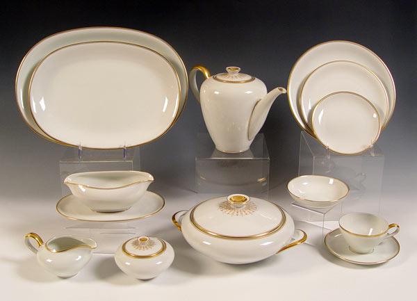 KPM KRISTER GOLD RIM FINE CHINA SERVICE