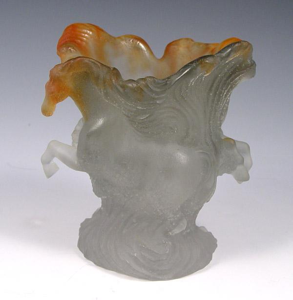 DAUM SIGNED PATE DE VERRE ART GLASS b8d3e