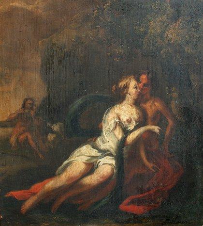 EARLY ROMANTIC SCENE OLD MASTER STYLE