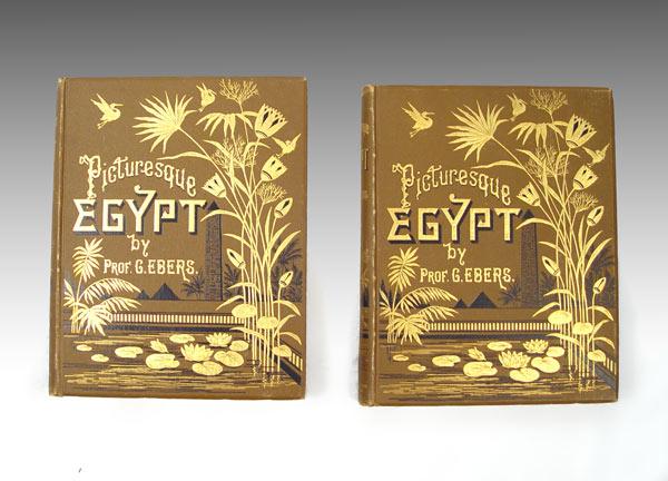 2 VOLUME PICTURESQUE EGYPT BOOKS b8d59