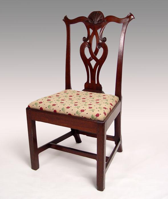 PERIOD CHIPPENDALE SIDE CHAIR: