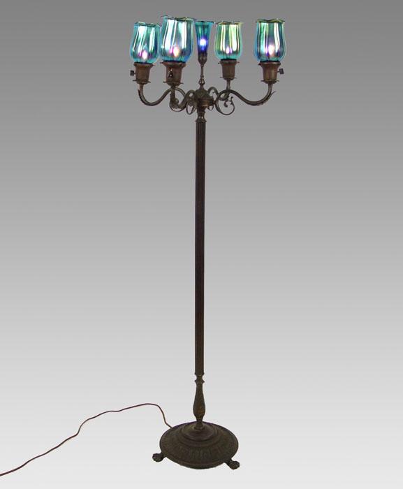 FLOOR LAMP WITH BLUE IRIDESCENT b8e00