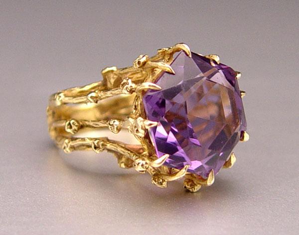 10 CT AMETHYST RING 14K yellow b8e75