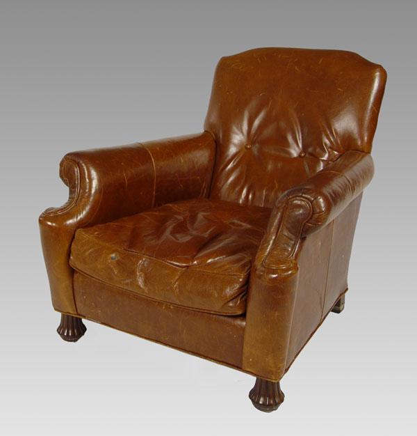 WILLIAM ALAN LEATHER CLUB CHAIR  b8e7b