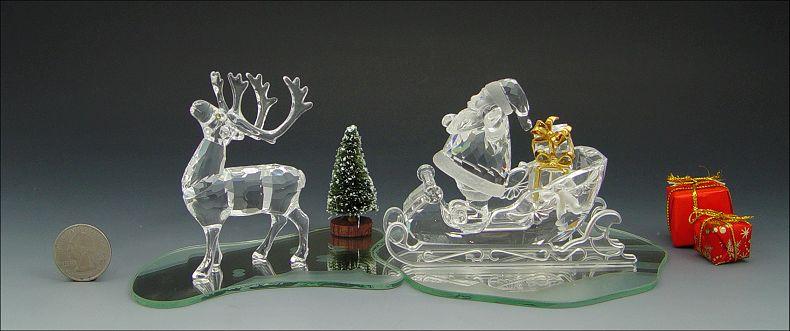 SWAROVSKI CRYSTAL SANTA & SLEIGH: Exquisite