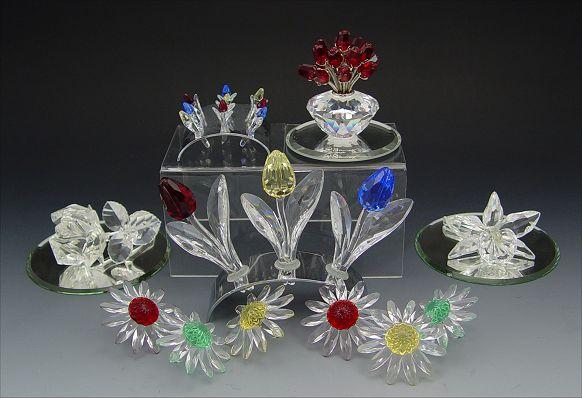 SWAROVSKI CRYSTAL 6 PIECE FLOWER b92b2