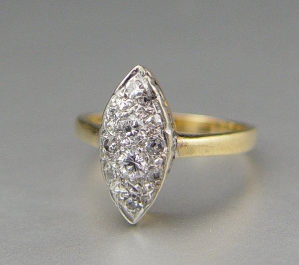 EDWARDIAN DIAMOND RING 14K yellow b9365