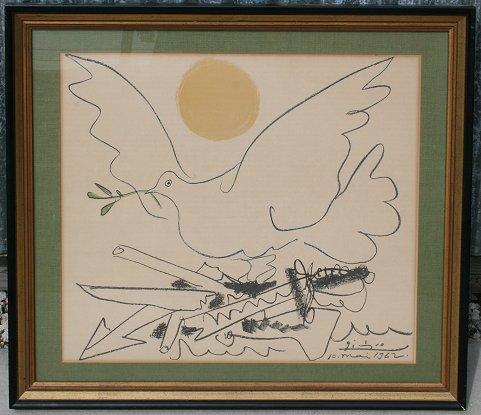 DOVE LITHOGRAPH AFTER PICASSO  b93a2