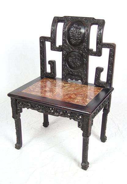 CHINESE THRONE CHAIR: 35 1/2''