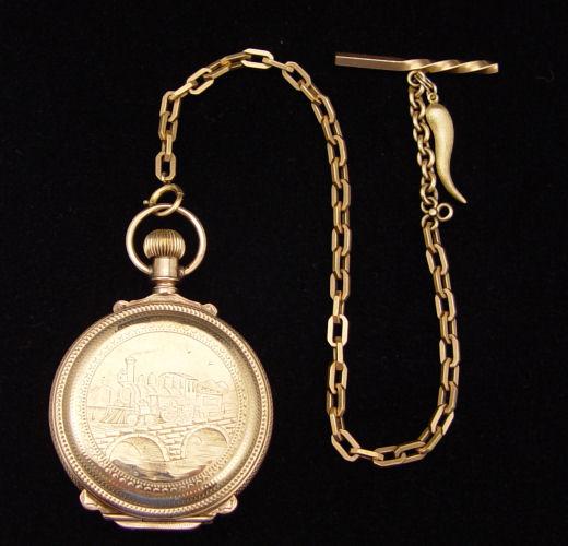 AMERICAN WALTHAM 18K POCKET WATCH b93f4