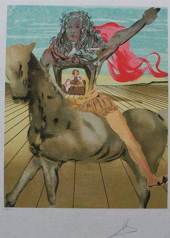 ''CHEVALIER SURREALISTE'' LITHOGRAPH