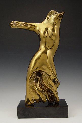 DANCING POLISHED BRONZE ABSTRACT