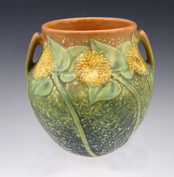 ROSEVILLE POTTERY SUNFLOWER VASE: