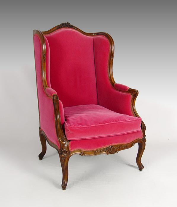 CARVED FRENCH STYLE MAGENTA VELVET