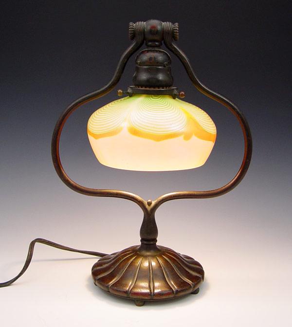 TIFFANY STUDIOS HARP LAMP 419 WITH