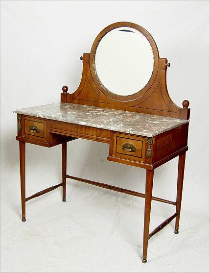 MAPLE MARBLE TOP DRESSING TABLE: