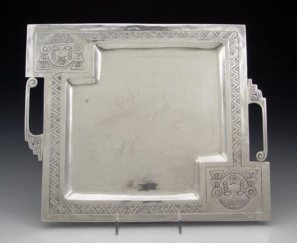MEXICAN SILVER HORS D OEUVRE TRAY  b91b8