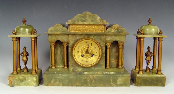 FRENCH JAPY FRERES MARBLE CLOCK b91cb