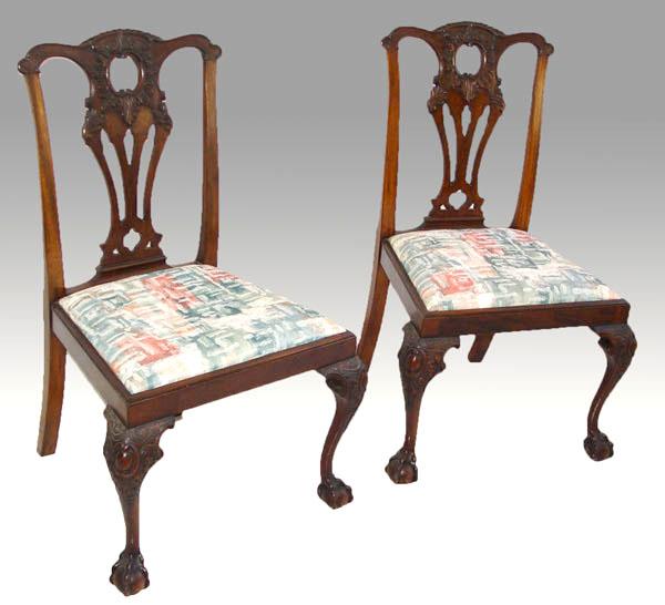 PAIR OF MAHOGANY CHIPPENDALE STYLE b91cf