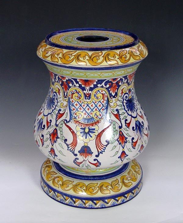 MONTAGNON FRENCH FAIENCE PEDESTAL