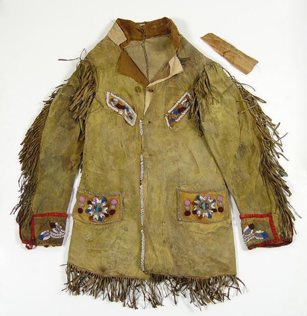 WOODLANDS BEADED DEERSKIN JACKET b920e