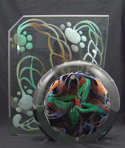 CONTEMPORARY ART GLASS SCULPTURE  b9219