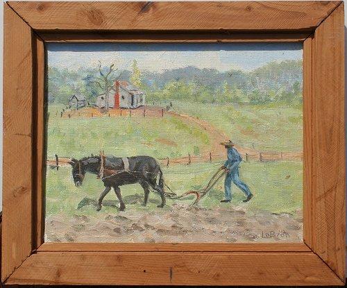 LEBRON, Warree, (American, 1910-): Ploughing