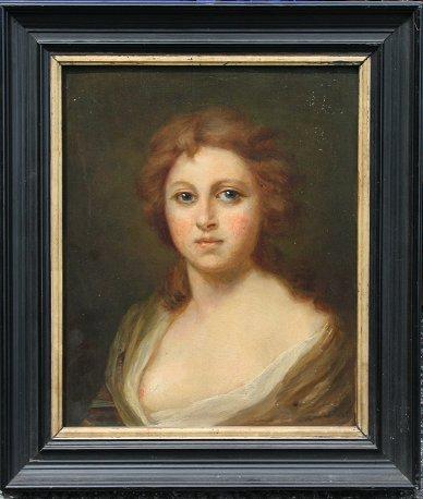 19TH C PORTRAIT OF A YOUNG GIRL b974f